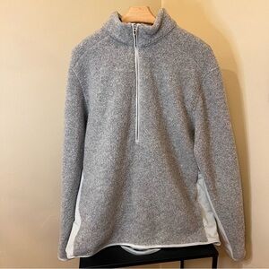 NEVER WORN Men's Lululemon Grey Tundra Trek 1/2 Zip Wool Pullover Jacket